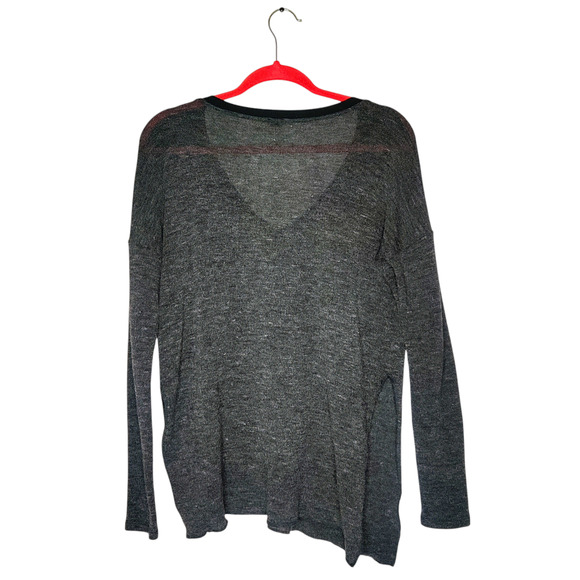 Aritzia Wilfred Sherbrooke Split Hem Oversized Small Lightweight V Neck Sweater - Picture 4 of 13